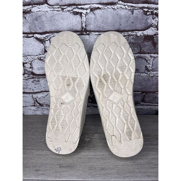 Sperry Moc-Sider Ivory Nylon Flatform Quilted SlipOn Boat Shoes Men 7.5M US/40EU - Picture 13 of 16